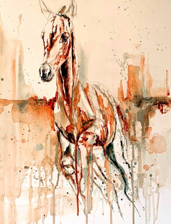Watercolour horse portrait